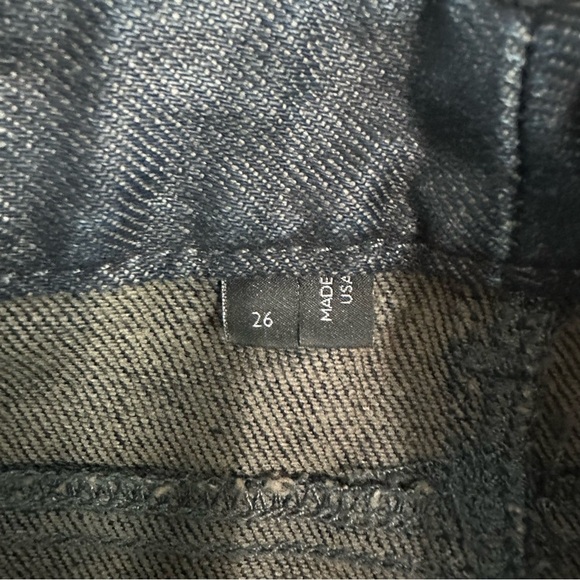 🎆 Theory pleated straight leg jeans 26 28 mid rise trouser blue designer dressy - Picture 6 of 12